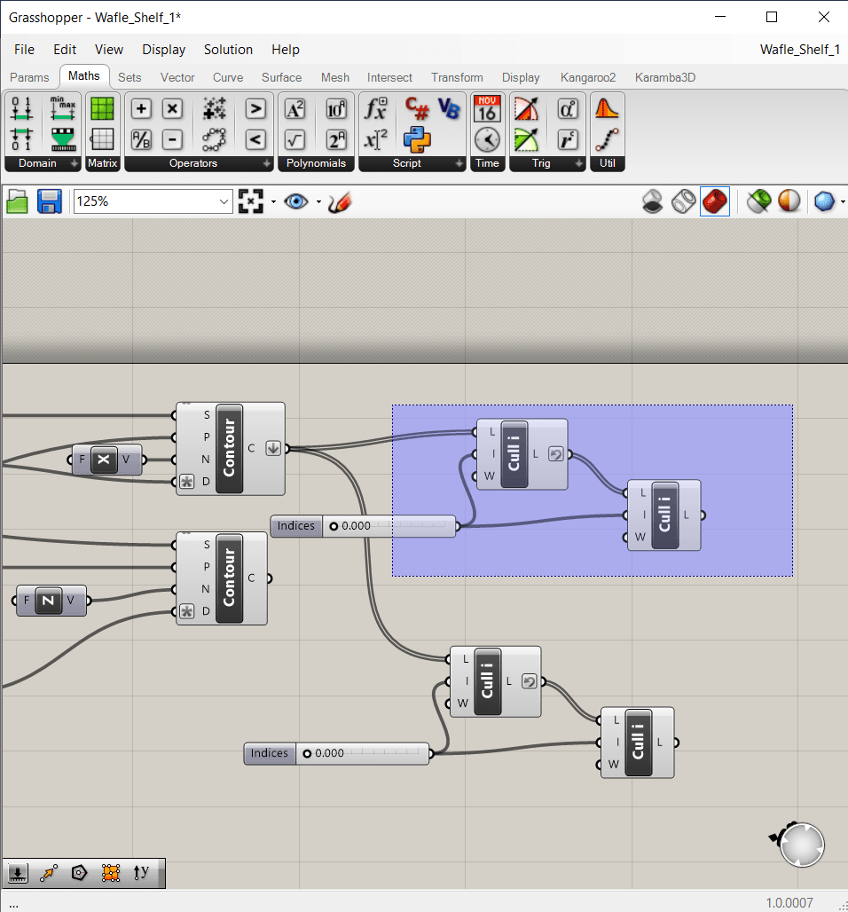 Copying the culling setup for the z-direction sections.