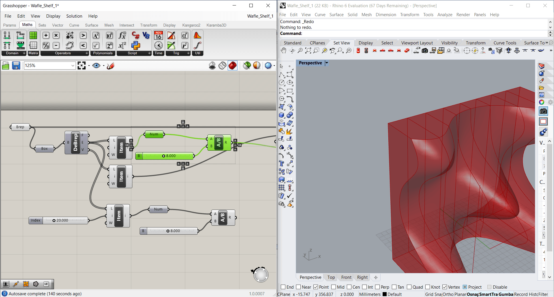 Copying a group of components in Grasshopper.