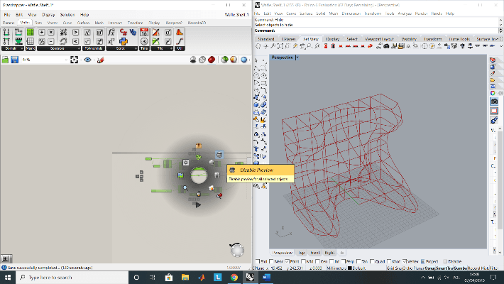 Another view of disabling a component's preview.